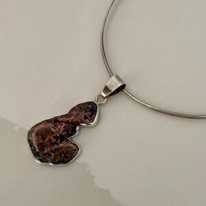 Charles Albert Sterling Silver Pendant Chunky Copper Brand New